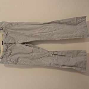 American Eagle Outfitters Navy and Whiye Pinstripe Pants, Size 6 Short